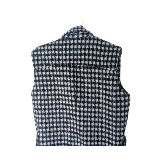 New POL Houndstooth Oversized Soft Fleece Longline Coat SZ S - Picture 9 of 12